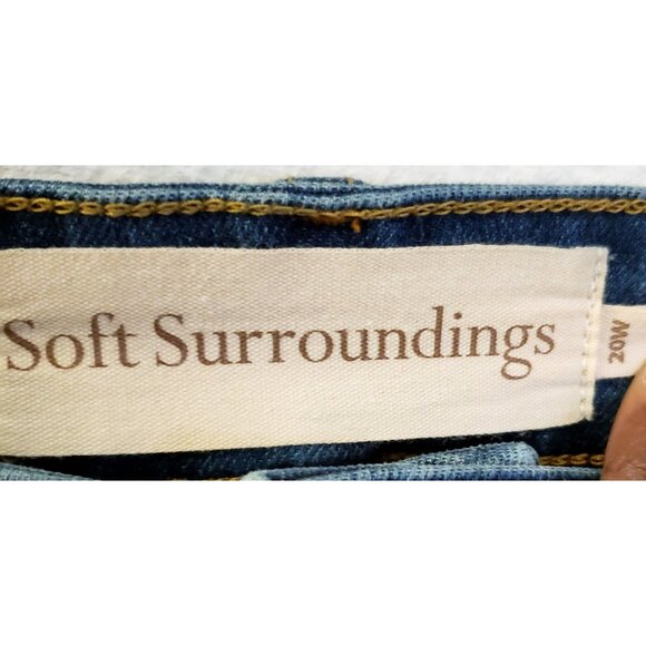 Soft Surroundings Cotton/Modal/Poly/Span Blend Slim Leg Jeans Size 20W EUC - Picture 8 of 9